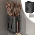 thumbnail image 1 of pstuiky Estantes de pared para cubiertos organizador multifuncional de plástico para palillos cuchillos y escurridores., 1 of 7