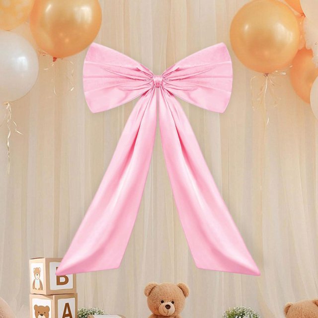 Lazo Grande Decorativo para Pared Adorno Colgante en Forma de Cinta Gigante Lazo de Poliéster para Fiestas Cinta Decorativa de Tela Resistente y Elegante Adecuado para Celebraciones rosa