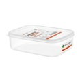 thumbnail image 2 of Contenedores de plástico transparente para almacenar alimentos y organizar la cocina | Recipientes rectangulares herméticos para aperitivos, granos secos y productos de despensa, 2 of 6
