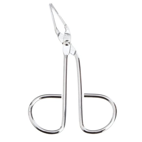 Pinza para cejas de acero inoxidable con forma de tijera (plateada)