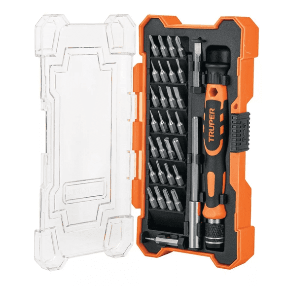 Juego De Desarmador De Joyero Con 30 Puntas 14162 Naranja/Negro