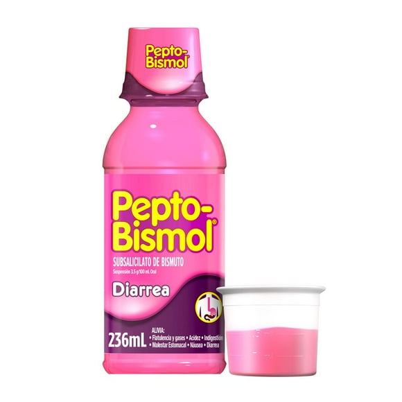 Antidiarreico Pepto-Bismol Suspensión Alivio para la diarrea Sabor Original 236 ml