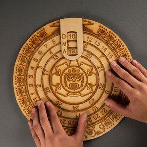 Calendario Aztecario Imagine-Nation de Madera 29 x 29 x 0.9 cm