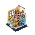 thumbnail image 2 of Casa de muñecas en miniatura hecha a mano, rompecabezas 3D con luces LED, decoración de escritorio Estilo C, 2 of 9