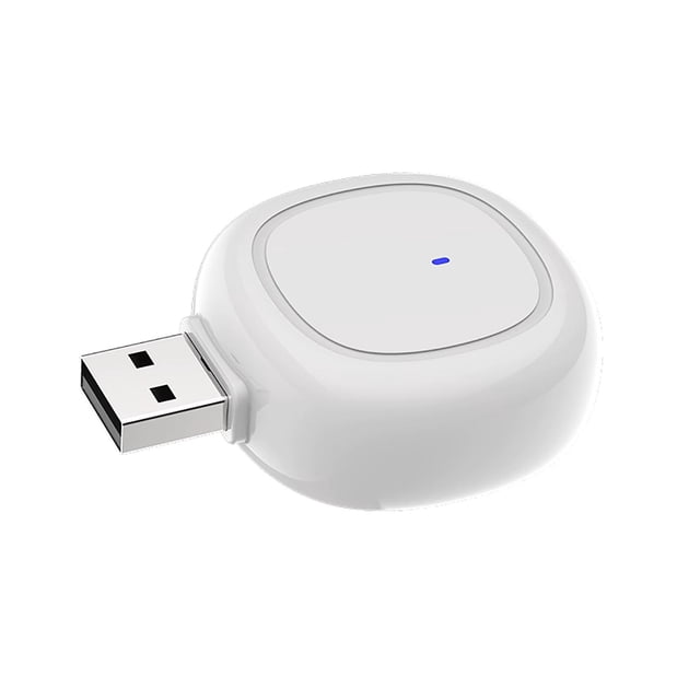 repelente de mosquitos repelente de mosquitos repelente de mosquitos para interiores repelente de ratones repelente repelente Dispositivo repelente USB blanco, vista 3/4 frontal con conector USB A integrado, carcasa ovalada y botón táctil central con pequeño LED azul; indicado para interiores como dormitorio, oficina o caravana, funciona con almohadillas sin olor hasta 4 horas y tecnología activada por calor; a menudo se usa también para ayudar a mantener alejados a pequeños roedores.