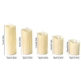 thumbnail image 3 of Velas Sin Llama, Velas a Pilas, Velas Led de Pilar, Velas Artificiales (Juego de 5 Piezas con Llama Realista para Navidad y Otras Festividades)., 3 of 6