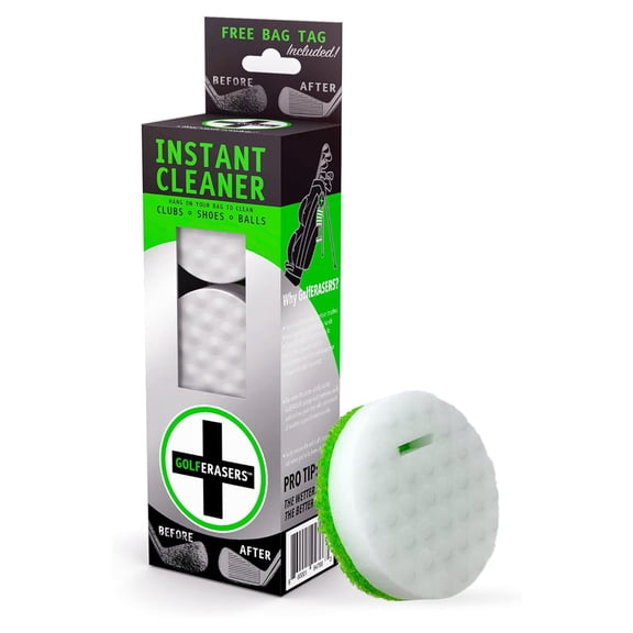 GolfERASERS™ Esponja para Limpieza Instantánea de Golf, Esponja Prehumedecida de Doble Cara para Limpieza de Palos, Zapatos y Pelotas de Golf (Paquete de 6)