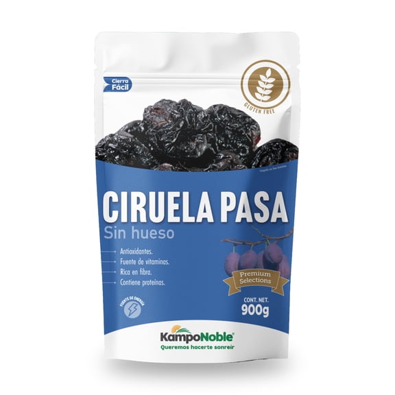 Ciruela Pasa KampoNoble Sin Hueso Sin Conservadores Entera