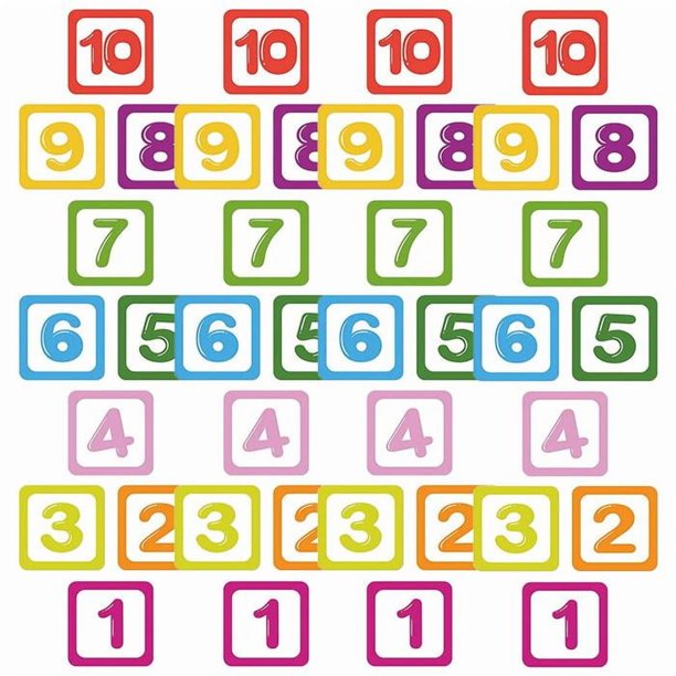 Juego de Rayuela Educativas Numerix 4 Juegos de Pegatina de Número PVC Mediano Multicolor