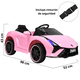 thumbnail image 5 of Montable Electrico para Niños Carro Deportivo Bluetooth Luz Led Control Remoto 12v - Rosa, 5 of 7