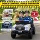thumbnail image 3 of Kids House Carrito Electrico Montable para Niños Turbo Cruiser, Diseño de Policia, Color Blanco, Carrito de Control Remoto y Manejo Directo, con Luces, Estereo y Pedales Funcionales, 3 of 8