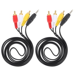 Cable RCA de 2 piezas de 3,5 mm a 3 RCA, cable auxiliar estéreo, cable de salida de audio y vídeo.