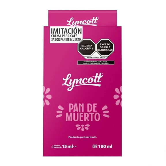 Imitación crema para café Lyncott pan de muerto 12 pzs 15 ml c/u