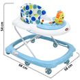 thumbnail image 4 of Andadera para Bebé Juguetes León Musical Altura Ajustable Ruedas de Goma Apta desde 6 meses y hasta 12 kg - Azul, 4 of 6