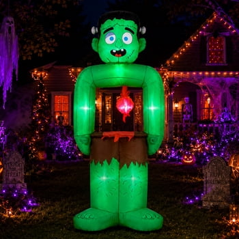 Inflable Halloween Frankenstein 1.8m Jardin Exterior Luz Led