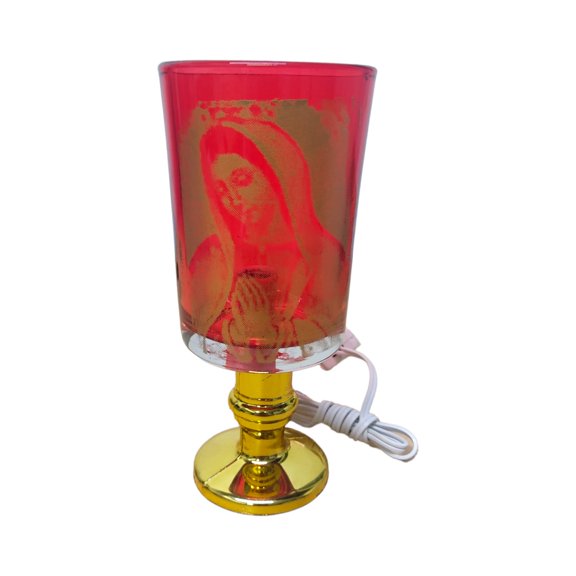 Lampara Veladora Roja Virgen con foco Normal Genérica LV-G-ROJA