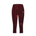 thumbnail image 5 of TaTaai Valentine's Day Love Print Stretchy Breathable Women Tight Yoga Pants High Waisted Non-see-through Elastic Gym Casual Daily Full Length Leggings Gift, 5 of 5