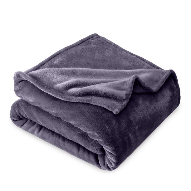 Bare Home Manta de Felpa Polar 300 G/M², Microfibra Mullida, Suave y Afelpada, Tamaño Matrimonial/queen, Color Violeta Polvoriento