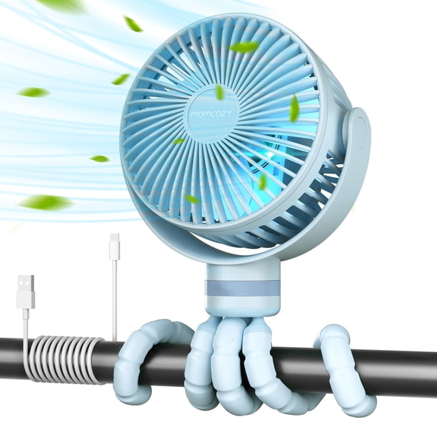 Momcozy Ventilador Portátil para Carriola de Bebé de 8000 mAh, Ventilador de Refrigeración de Mano Batería de Larga Duración de 27 Hours