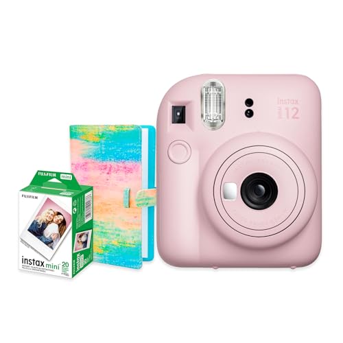 Kit Fuji Cámara Instax Mini 12 Rosa con Cartucho + Álbum de Regalo