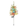 thumbnail image 2 of MTBLYS Árbol de Navidad solar de 89 cm (35 pulgadas) con luz LED multicolor para exteriores| resistente al agua| ideal para decorar caminos| jardines| patios y césped., 2 of 7