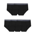thumbnail image 1 of Trusa Fruit Of The Loom para Hombre, Low Rise Negro 5 Piezas Talla G, 1 of 4