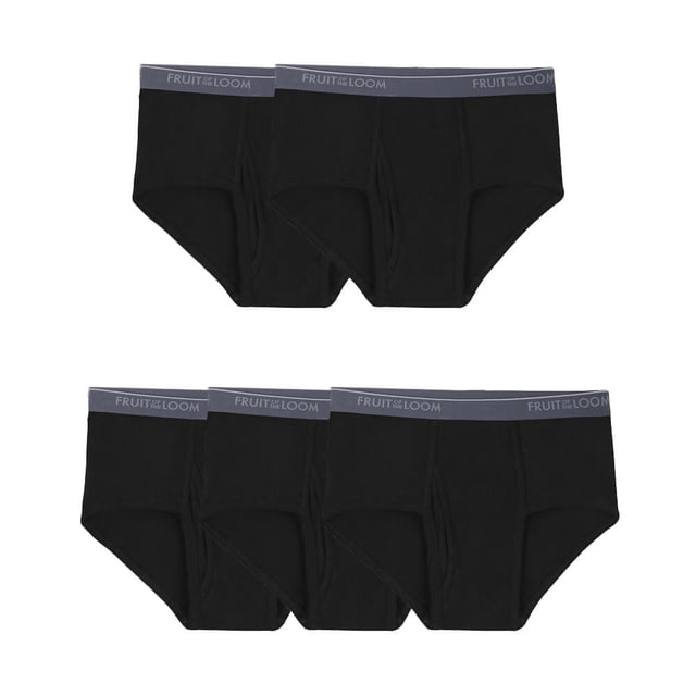 Trusa Fruit Of The Loom para Hombre, Low Rise Negro 5 Piezas Talla G