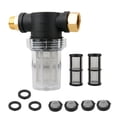 thumbnail image 2 of Accesorio de Filtro de Sedimentos para Manguera de Jardín y Entrada de Hidrolavadora | Rosca Macho a Hembra de 3/4 de Pulgada | Incluye 2 Filtros de Malla | Elimina Residuos y Sedimentos Del Agua de, 2 of 7