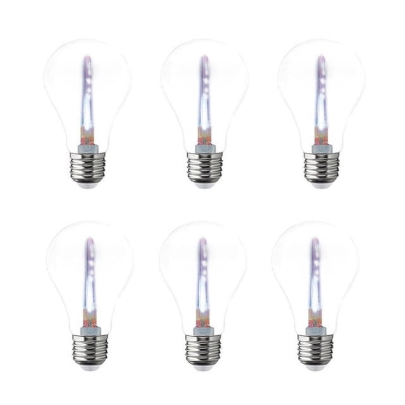 Pack de 6 Focos LED Aksi 1W A19 Estela de luz Base E27 Lila
