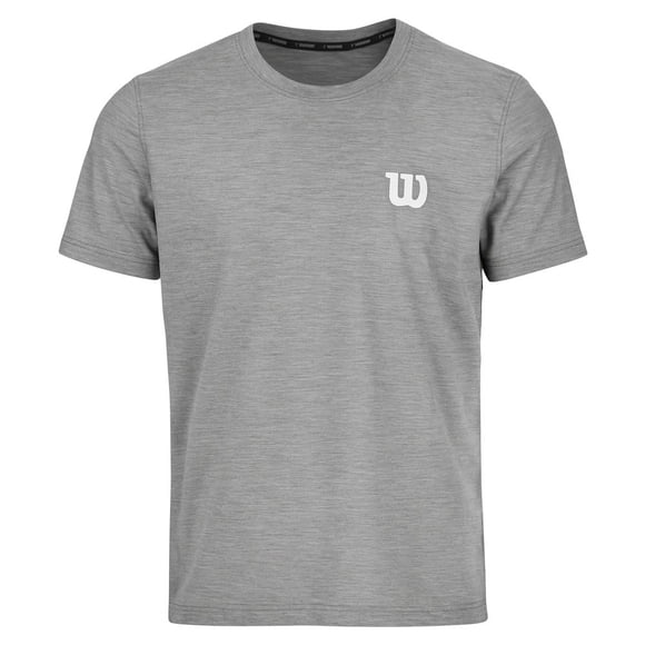 Playera Deportiva Wilson para Hombre Manga Corta Color Gris Oxford Talla M