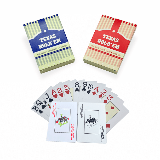 Set de 2 Barajas Cartas De Poker Plastificadas Naipe Casino