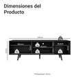 thumbnail image 3 of Mueble Mesa Para Tv Rack Madesa Dubai Hasta 65'' NN, 3 of 10