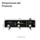 thumbnail image 3 of Mueble Mesa Para Tv Rack Madesa Dubai Hasta 65'' NN, 3 of 10