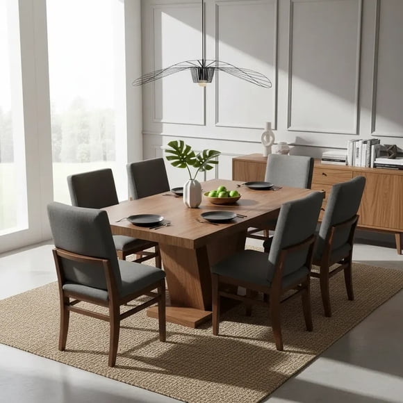 Set de Comedor SALVANTO Joshua 6 Sillas 160x100 cm