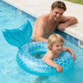 thumbnail image 4 of Mermaids Inflatable Ring For Kids Sequin Glitter Pool Toddler Child Mermaids Tail Summer Floatie, 4 of 6