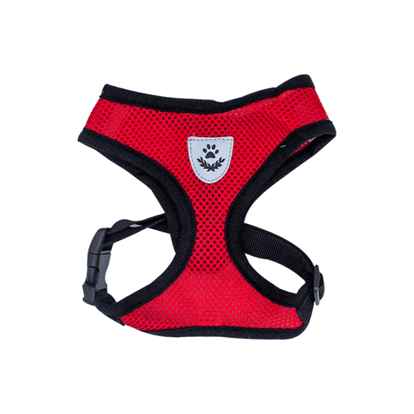 Pechera Para Mascotas Perro Malla Acolchonada Bandas Antirreflejantes Rojo Importadora La Merced Ultra Comóda