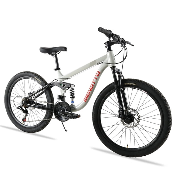 Bicicleta Benotto Black Jack tipo montaña aluminio Rodada 24 21V DS color Gris/Negro