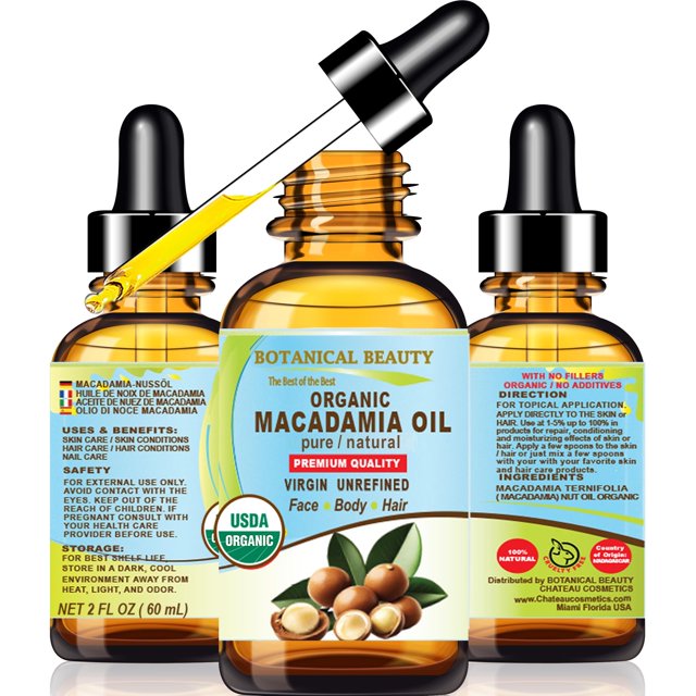 Aceite de Macadamia Botanical Beauty 60 ml Virgen sin refinar