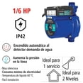 thumbnail image 3 of Bomba Hidráulica Presurizadora en Línea Iusa Primo 1/6 HP RS15-9, 3 of 4