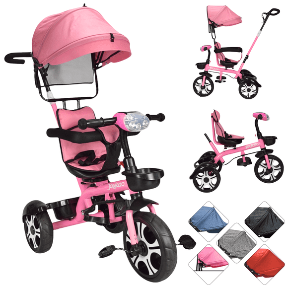 Triciclo para Niños JOYKOO Evolutivo Asiento giratorio 360 Rosa