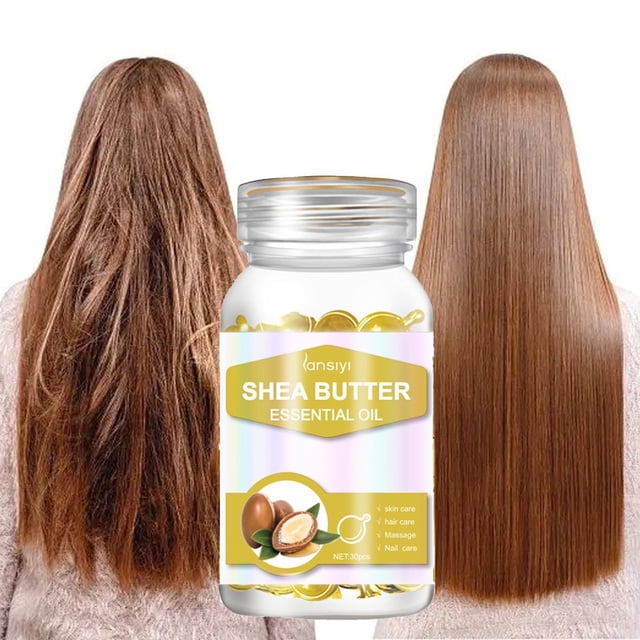 onlyliua para Interior/Exterior Aceite para El Cabello 30 Cápsulas Aceite para El Cabello con Queratina Acondicionador Hidratante Reparador para Puntas Abiertas para Cabello Seco o Dañado de Todo Tip