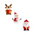 thumbnail image 1 of Muñeco de Peluche Navideño La Merced 3 Piezas Reno Santa Claus y Muñeco de Nieve, 1 of 4