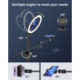 thumbnail image 3 of UBeesize 12 Selfie Ring Light with Stand and Overhead Phone Mount, 62 Foldable Tripod for iPhone with Ringlight, Phone Light for Video Recording,Cooking,Photography,Live Streaming,Tiktok,YouTube, 3 of 5