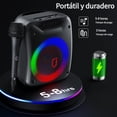 thumbnail image 4 of Bocina JYX, Bocina Bluetooth, Micrófono con Cable, Altavoz Portátil con Luz de DJ, 4 of 8