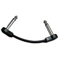 thumbnail image 1 of Cable de conexión para guitarra eléctrica/bajo, ángulo recto de 1/4 de pulgada, efectos de bajo silenciosos 10cm negro, 1 of 7