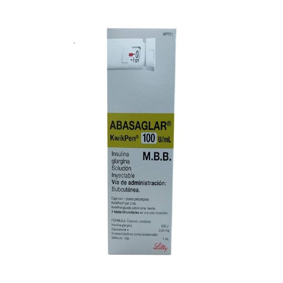Insulina Abasaglar KwikPen 100 U/mL M.B.B. solución inyectable 1 pluma precargada