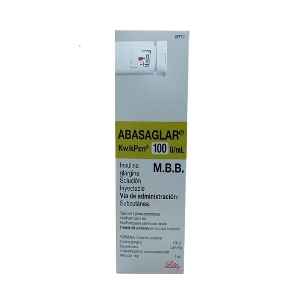 Insulina Abasaglar KwikPen 100 U/mL M.B.B. solución inyectable 1 pluma precargada