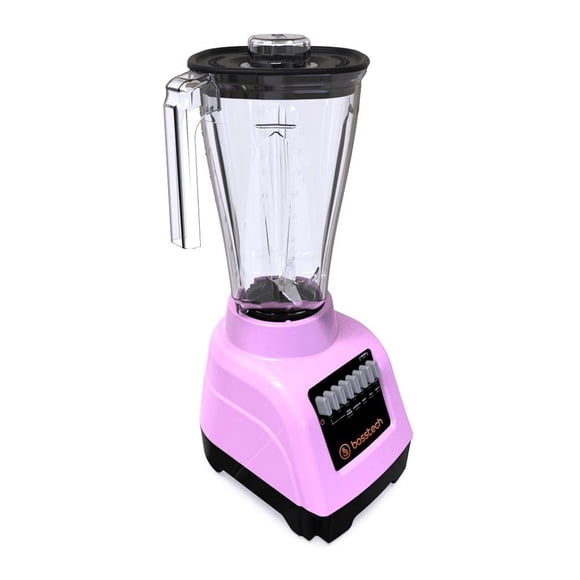 Licuadora Bosstech 750 watts 10 velocidades con Vaso de plastico de 2 lts Rosa