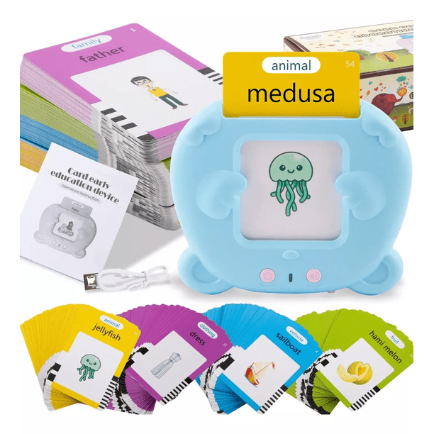 Juguetes Aprendizaje Tarjetas Lectura Español 224 Palabras Azul
