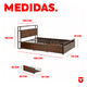thumbnail image 5 of Base para Cama Queen Size Box con Luces LED y Espacio de Almacenamiento Cabecera Antideslizante y sin Ruido Estructura Metalica Resistente para Recamara Moderna, 5 of 7